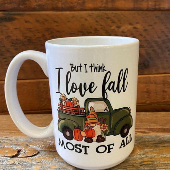 I Love Fall Gnome Mug