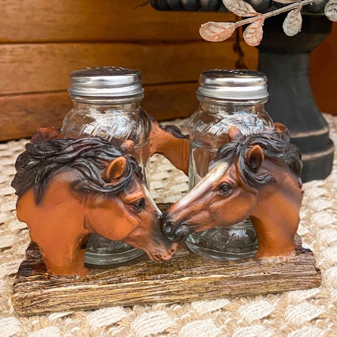 Double Horse Salt & Pepper Set