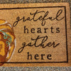 Grateful Hearts Pumpkin Coir Mat by Mud Pie