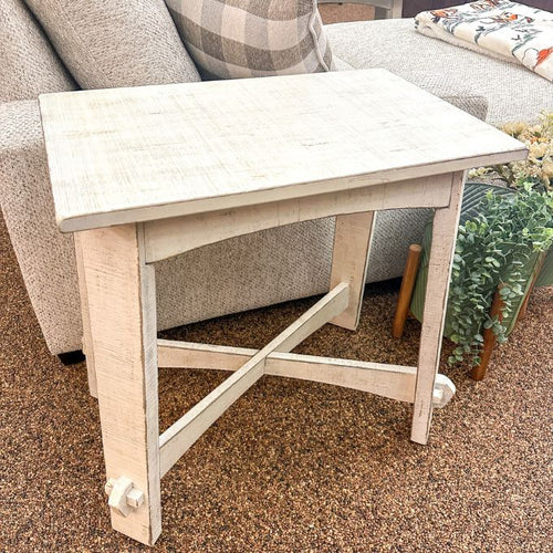 White Sand Side Table available at Rustic Ranch Furniture and Decor.