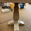Wooden pedestal base of the Gianna End Table available at Rustic Ranch Furniture and Decor.