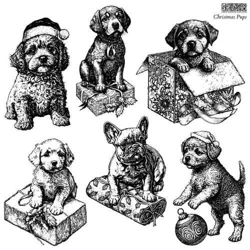 Christmas Pups Stamp by IOD