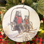 Bears on Ski Lift Ornament