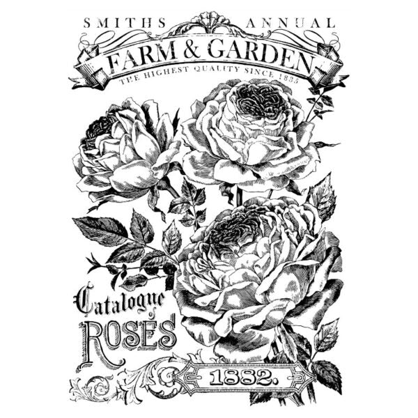 Catalogue of Roses Paintable Transfer by IOD