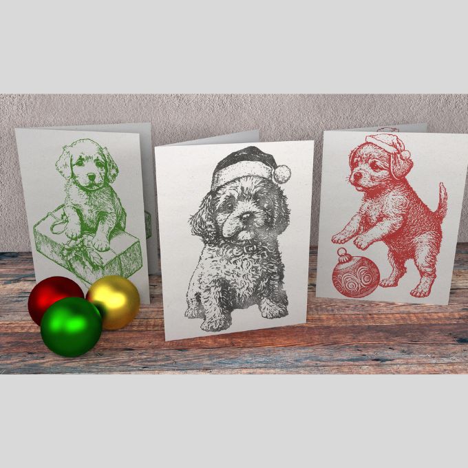 Christmas Pups Stamp by IOD