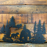 Bear Cubs and Tree Metal Wall Decor - Two Styles