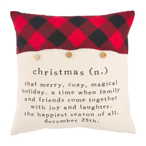 Christmas Button Pillows - Two Styles by Mud Pie