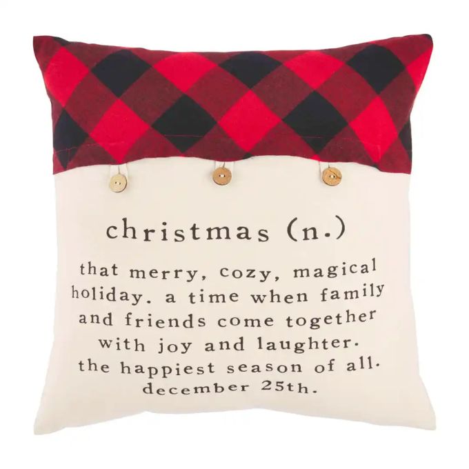 Christmas Button Pillows - Two Styles by Mud Pie