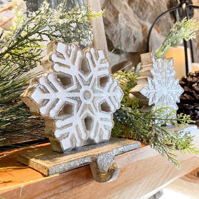 Snowflake Stocking Holder - Rounded Snowflake
