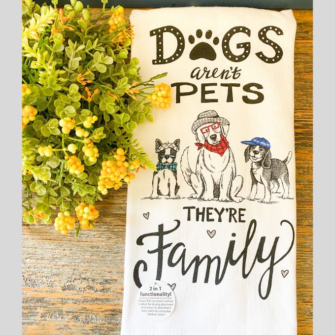 Dog's Are Family Dual Purpose Towel