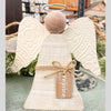 Wooden Angel with Metal Wings