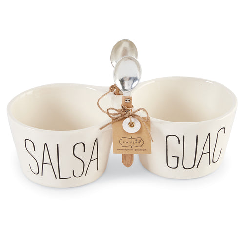 Salsa and Guac Double Dip Set by Mud Pie