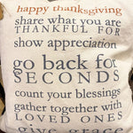 Happy Thanksgiving Rules Pillow by Mud Pie