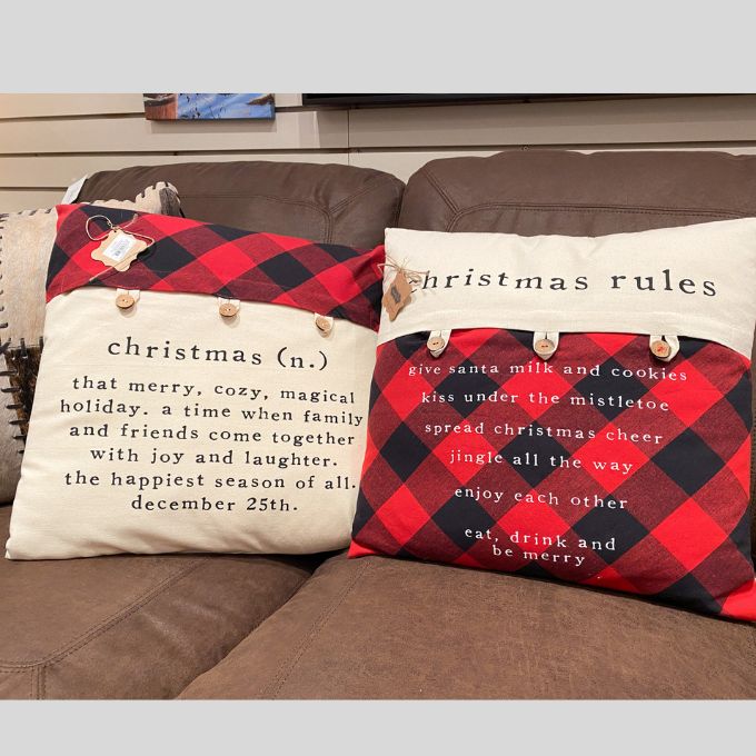 Christmas Button Pillows - Two Styles by Mud Pie