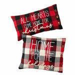 BUTTON BUFFALO CHECK PILLOWS - TWO ASSORTED BY MUD PIE