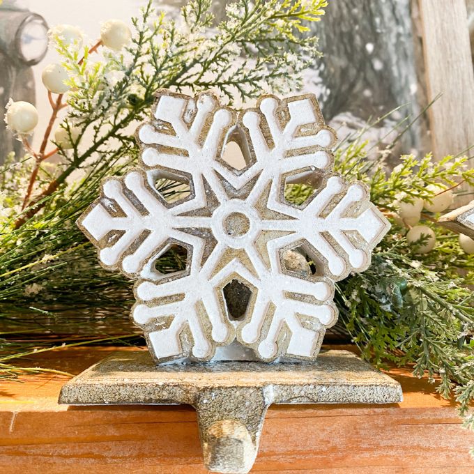 Snowflake Stocking Holder - Rounded Snowflake