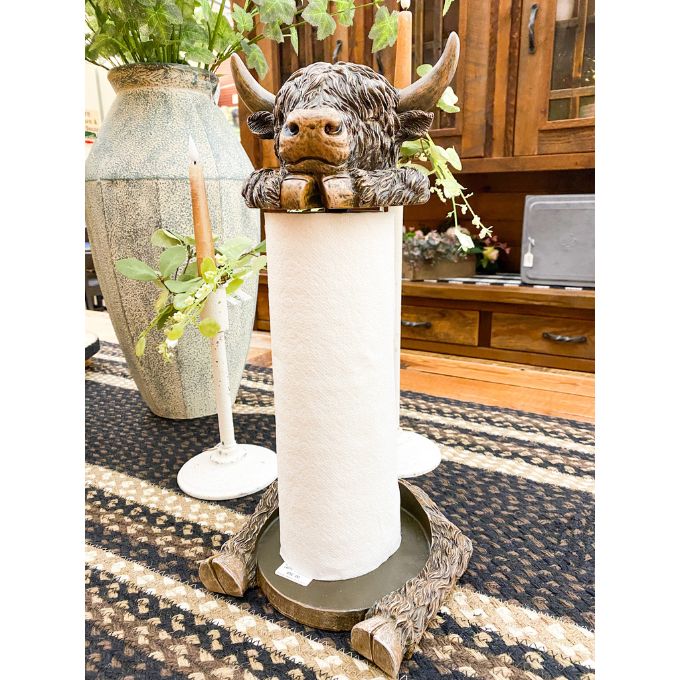 Highland Cow Paper Towel Holder