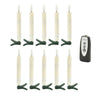 Christmas Taper Clip on Tree Timer Candles with Remote