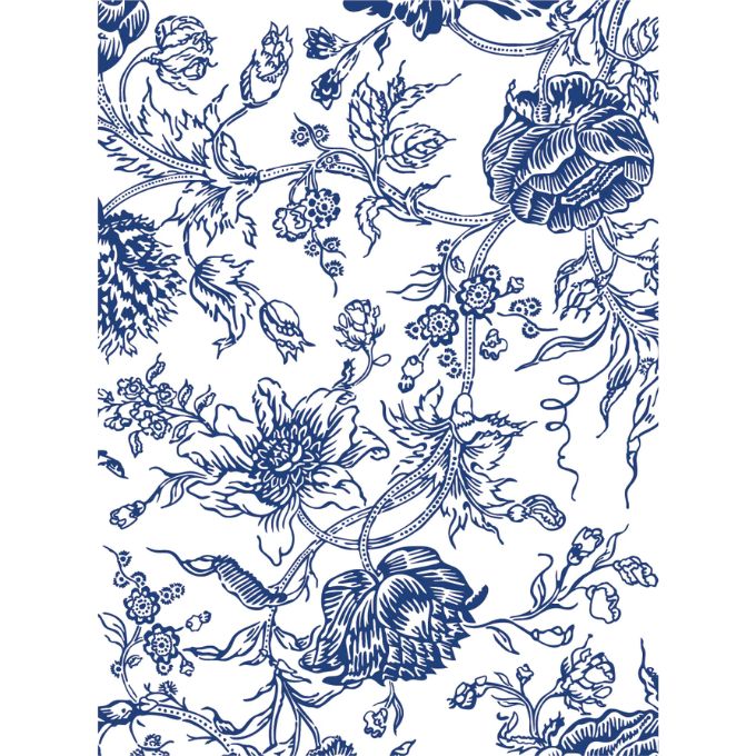 Indigo Floral Paint Inlay By IOD - Limited Edition