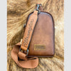 Sling/Chest/Crossbody Bag - Brown