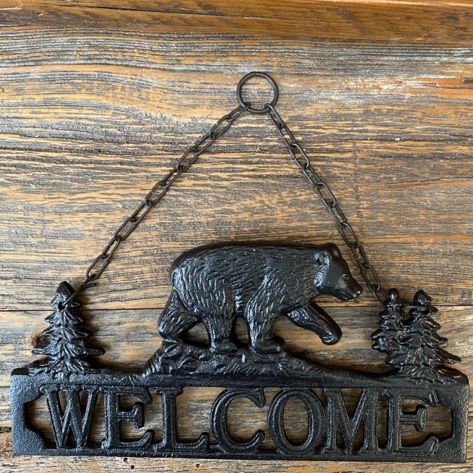 Bear Welcome Plaque