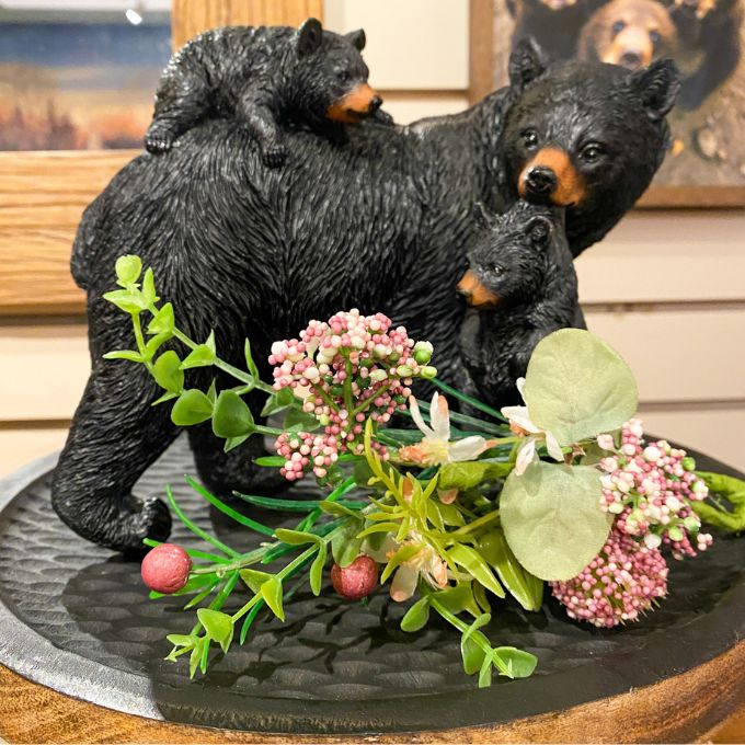 Black Bear Family Figurine