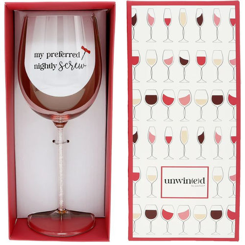 Nightly Screw Wine Glass Gift Box