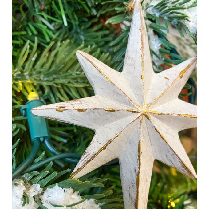 Washed Gold Christmas Star Ornament