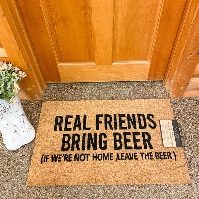 Real Friends Bring Beer Coir Mat
