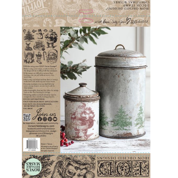 Christmas Wishes Stamp by IOD available at Rustic Ranch Furniture and Decor.