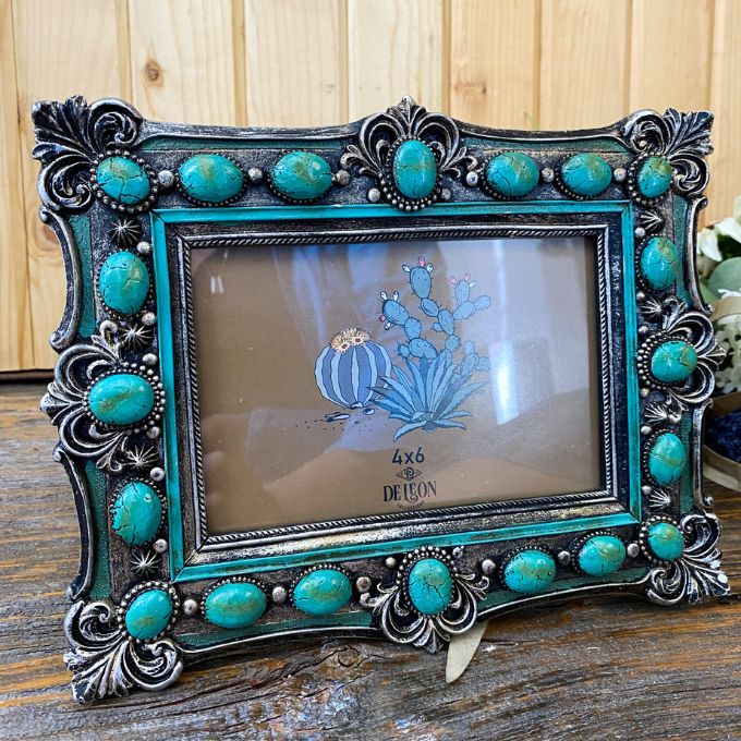 Turquoise Beads 4x6 Frame
