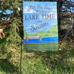 Lake Time Garden Flag