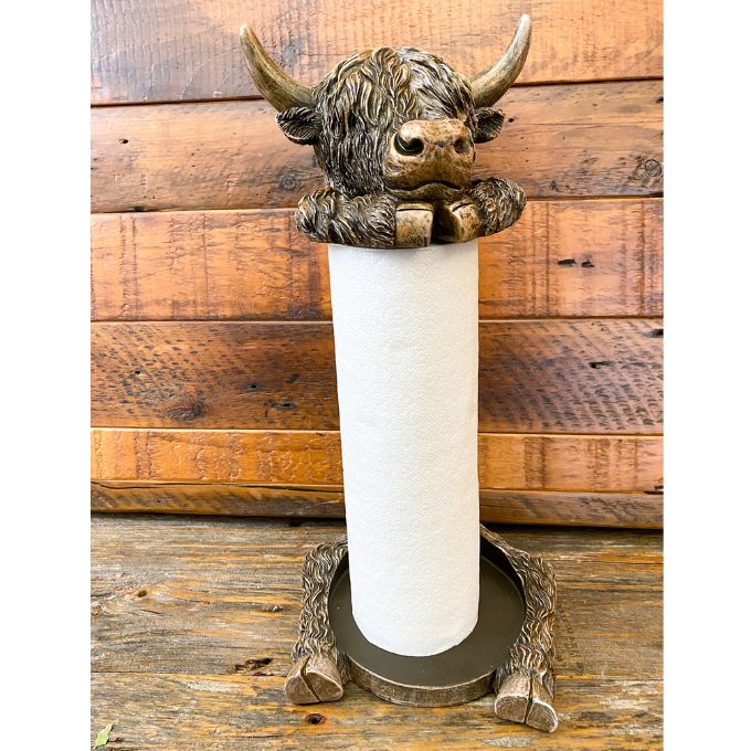 Highland Cow Paper Towel Holder