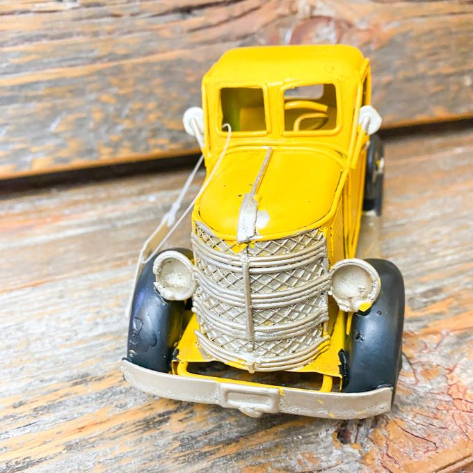 Yellow Metal Vintage Pickup Truck