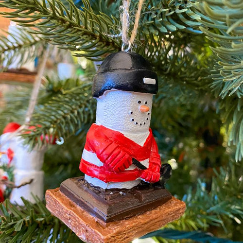 Smores Hockey Player Ornament