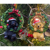 Dog in Wreath Ornament - Two Styles