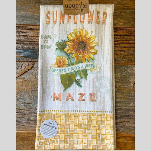 Sunflower Maze Dual Purpose Dish Towel