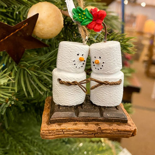 Smore Kissing Mistletoe Ornament
