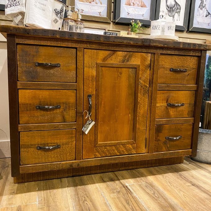 Stony Brooke Six Drawer Vanity available at Rustic Ranch Furniture and Decor.