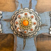 Silver Wall Cross with Concho