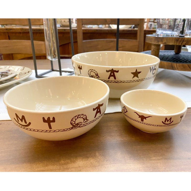 Western Branded 3 Piece Bowl Set