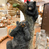 Black Bears with Beehive Figurine