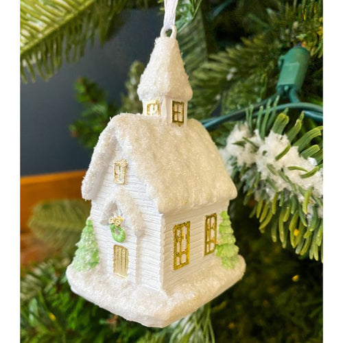 White Church Ornament