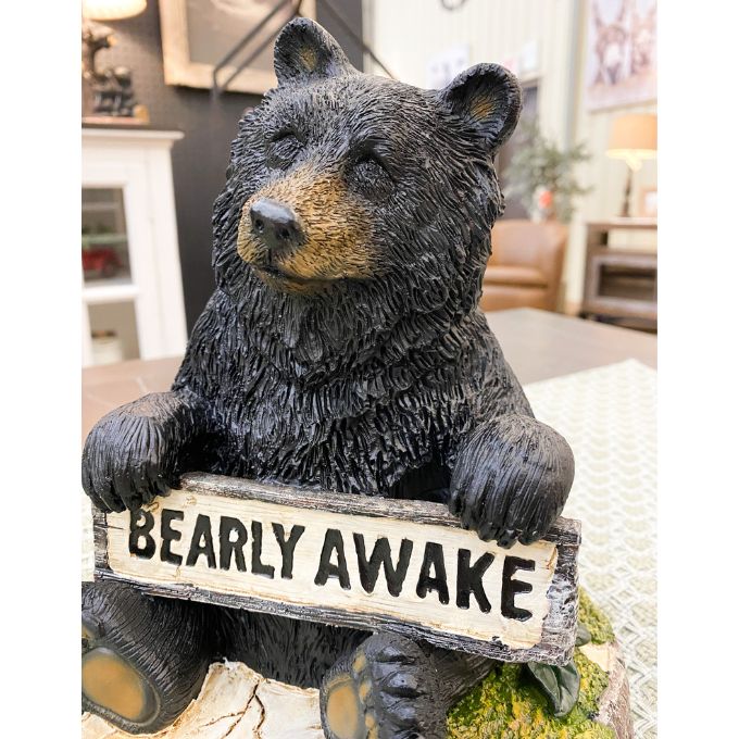 Bearly Awake Figurine available at Rustic Ranch Furniture and Decor.