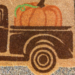 Happy Fall Truck Coir Mat by Mud Pie