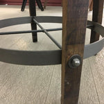Stave Stool with Wood Seat - 24"