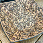 Tooled Leather Bowl