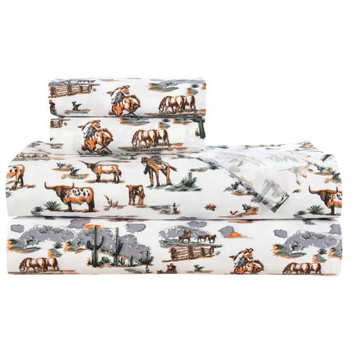 Ranch Life King Sheet Set - Coloured