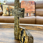 Cowboy and Kid Cross Figurine