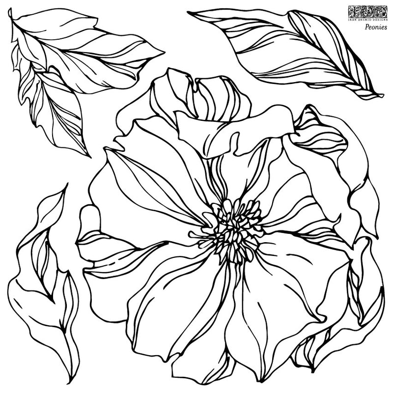 Peonies Stamp by IOD